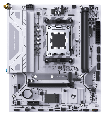 MAXSUN MS-Challenger B650M WIFI ICE V2, AM5, B650, 2*DDR5, 3*SATA 3.0, M.2, USB 3.2, USB 2.0, 1*PCIE 16, 1*PCIE 1, HDMI+DP, mATX