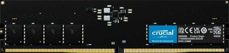 Crucial by Micron 64GB DDR5-5600 UDIMM (CT64G56C46U5) CL46 1.1V 1 Year Warrаnty