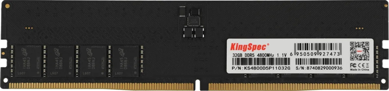 KingSpec DDR5 DIMM 32GB 4800MHz CL40 1x32GB 1.1V 288-pin
