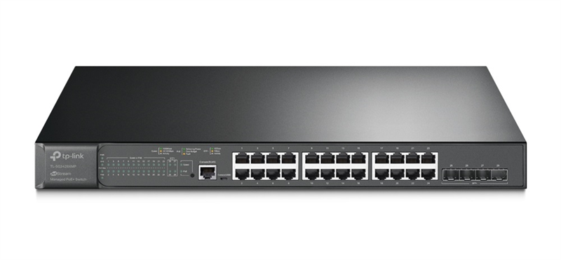 TP-Link SG3428XMP, Omada™ 24-Port Gigabit and 4-Port 10GE SFP+ L2+ Managed Switch with 24-Port PoE+