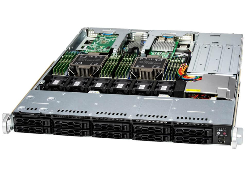 Supermicro SuperServer 1U 121C-TN10R noCPU(2)4th/5th Gen(MCC Carrier)/TDP 350W/no DIMM(16)/10 SAS/SATA(AOC-S3916L)/2x10Gb/2x860W/SFT-DCMS-SINGLE/2nd config