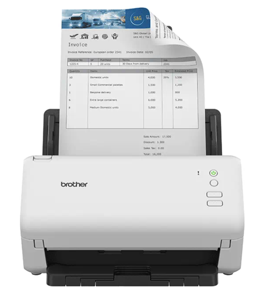Brother Документ-сканер ADS-4100, A4, 35 стр/мин, цветной, 1200 dpi, Duplex, ADF60, USB 3.0, USB Host, Ex.ADS-2200