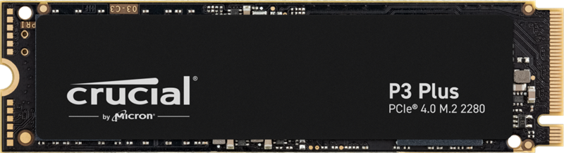 Crucial SSD Disk P3 Plus 500GB PCIe M.2 2280 NVMe (Gen 4 x4) 4700 MB/s Read 1900 MB/s Write, 1 Year Warrаnty OEM