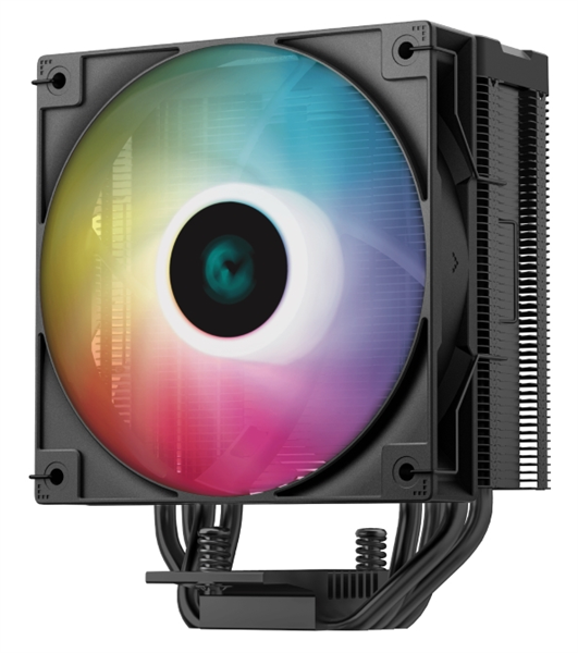DEEPCOOL AG400 DIGITAL BK ARGB LGA1700/1200/115X/AM5/AM4 (9шт/кор, TDP 220W, PWM, ARGB Fan 120mm, 4 тепл. трубки, черный) RET (R-AG400-BKADMN-G-1)