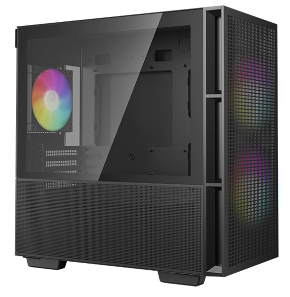 Deepcool CH360 WH без БП, боковое окно (закаленное стекло), 2x140мм ARGB LED вентилятор спереди и 1x120мм ARGB LED вентилятор сзади, белый, mATX