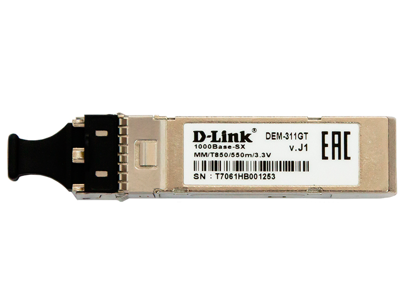 D-Link SFP Transceiver, 1000Base-SX, Duplex LC, 850nm, Multi-mode, 550M