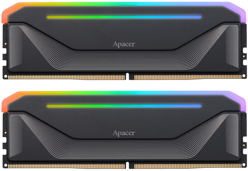 Apacer  DDR5  32GB  6800MHz DIMM NOX RGB Black Gaming Memory (PC5-54400) CL36 1.4V  Kit (2x16GB) (Retail) 2048*8  Heat Sink (Retail) 3 years (AH5U32G68C592NBAA-2)