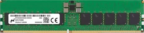 Micron DDR5 RDIMM 32GB 2Rx8 4800 MHz ECC Registered MTC20F2085S1RC48BA1, 1 year, OEM