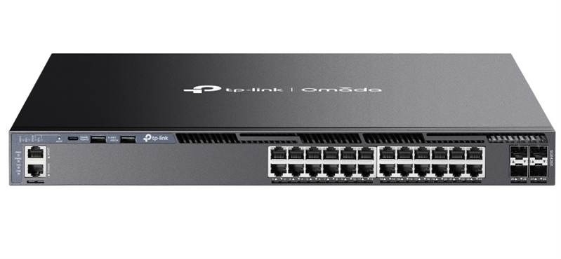 TP-Link SG6428X, Omada 24-PortGigabit Stackable L3 Managed Switch with 4 10GE SFP+ Slots