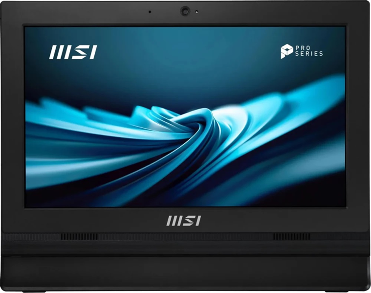 MSI PRO AP162T ADL AiO 15,6" FHD(1920x1080) IPS AG Single Touch,Intel N100 (0.8GHz),4Gb DDR4,128GB SSD,2*COM port,VGA,Intel UHD,WiFi,BT,camera,Wired KB&mouse Eng/Rus,noOS,1y war-ty,Black