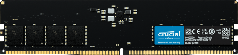 Crucial by Micron 16GB DDR5-5600 UDIMM (CT16G56C46U5) CL46 1.1V 1 Year Warrаnty