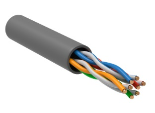 ITK Витая пара U/UTP кат.5E 4х2х0,52 solid PVC серый (305м) РФ/Т