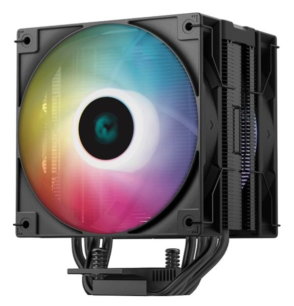 DEEPCOOL AG400 DIGITAL PLUS LGA1700/1200/115X/AM5/AM4 (9шт/кор, TDP 220W, PWM, DUAL ARGB Fan 120mm, 4 тепл. трубки, черный) RET (R-AG400-BKADMP-G-1)