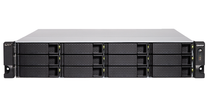 QNAP ENTERPRISE 2U/18bay QC 2,6GhzCPU/32Gb(up128)/upto 274HDD with TL-R1620Sep/SATA(3,5" 2,5")/2xUSB/3xExp.slot/4x2,5Gb 2x10Gb(SFP+)/iSCSI/2xPS/no rail(RAIL-B02)/5YW TS-h1886XU-RP-R2-D1622-32G-EU-RU
