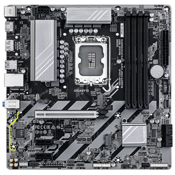 GIGABYTE B860M D3HP, LGA1851, B860, 4*DDR5, 4*SATA, 2*M.2, 3*USB 3.2, 3*USB 2.0, 3*PCIx16, DP+HDMI, mATX