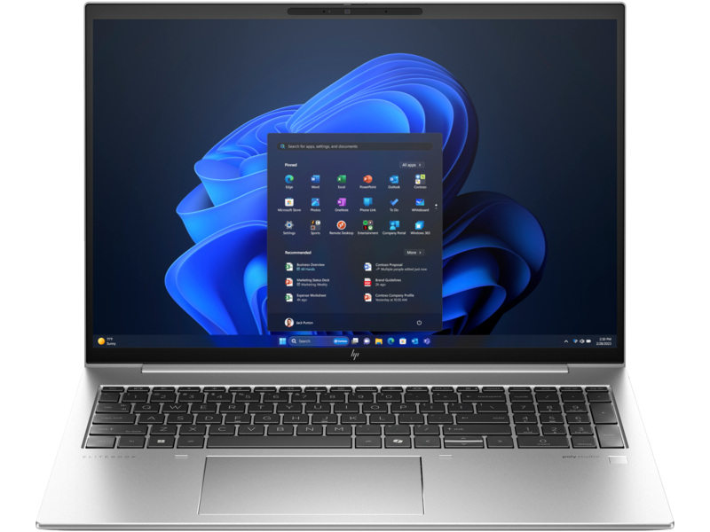 HP EliteBook 860 G11 Intel Core Ultra7-155U,16" WUXGA (1920x1200) IPS 300cd IR AG,16Gb DDR5-5600MHz(1),512Gb SSD NVMe,56Wh,FPS,ENG/RU Kbd Numpad Backlit,1.73kg,Silver,2y,Win11Pro