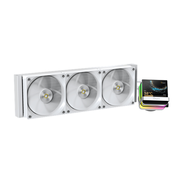 Ocypus Sigma L36 PRO WH, 360mm, LCD Pump, 3x120mm FDB fans, LGA115X/1200/1700/18XX, AM4/AM5