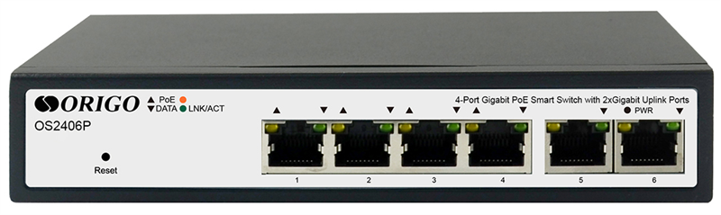 ORIGO Настраиваемый L2 PoE-коммутатор 4x1000Base-T PoE, 2х1000Base-T, PoE-бюджет 60 Вт