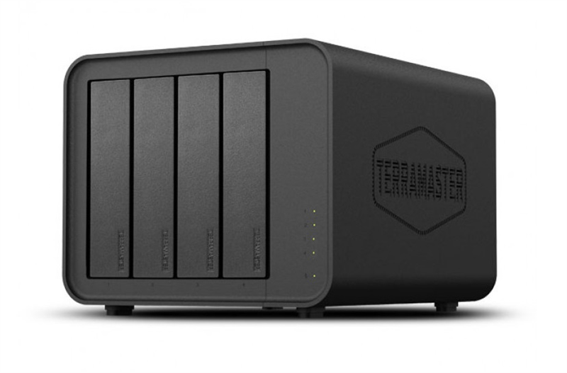 TerraMaster F4-424 Max tower NAS 10C 4,4Ghz/8Gb(upto 64Gb)/TRAID Plus,JBOD,RAID0,1,10,5,6/up to 4 HS SATA(3,5' or 2,5')/2xM.2 2280 NVMe/2xUSB3.2 1xUSB Type-C/HDMI/2x10GbE RJ-45/iSCSI/1xPS/1YW