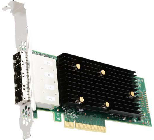 Broadcom Controller 9400-16e (05-50013-00) (PCI-E 3.1 x8, LP, External) Tri-Mode SAS/SATA/PCIe(NVMe) 12G, 16port (4*ext SFF8644), 1 year
