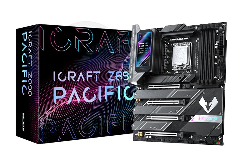 MAXSUN MS-iCraft Z890 PACIFIC, LGA1851, Z890, 4*DDR5, 4*SATA3, 4*M.2, USB 3.2, USB 2.0, Type-C, 4*PCIEx16, HDMI+DP, ATX