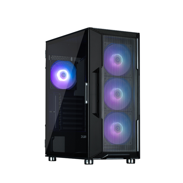 ZALMAN I3 NEO ARGB BLACK, ATX, BLACK, FRONT MESH, WINDOW, 2x3.5", 3x2.5", 1xUSB2.0, 2xUSB3.0, FRONT 3x120mm ARGB, REAR 1x120mm ARGB