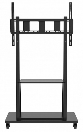 Мобильная стойка Wize Pro [M86] для широкоформатных и интерактивных панелей 42”– 90”,  Max VESA 800x600 мм, высота 183 см, вертикальная регулировка, полка для медиаплеера, до 150 кг, черн.