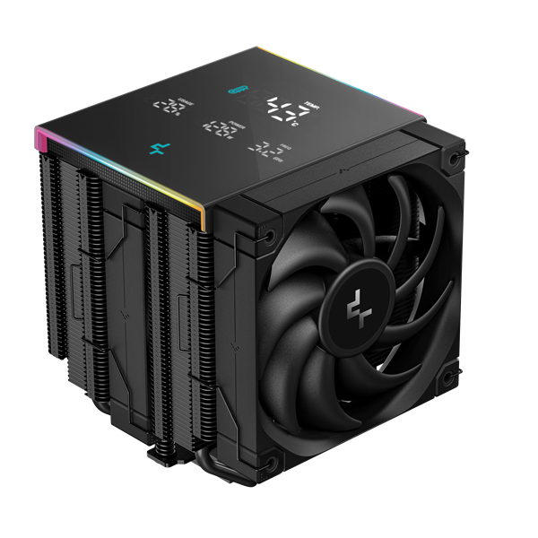 DEEPCOOL AK620 DIGITAL PRO LGA20XX/1700/1200/115X/AM5/AM4 (8шт/кор, TDP 260W, PWM, DUAL Fan 120mm, 6 тепл. трубок, ARGB, черный) RET (R-AK620-BKAPMN-G)