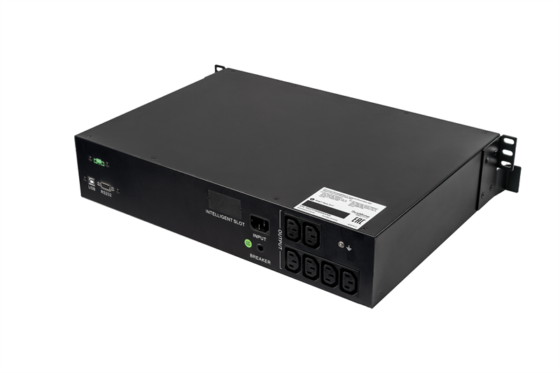 Systeme Electric Smart-Save SMT, 1000VA/720W, RM 2U, Line-Interactive, LCD, Out: 230V 6xC13, SNMP Intelligent Slot, USB, RS-232
