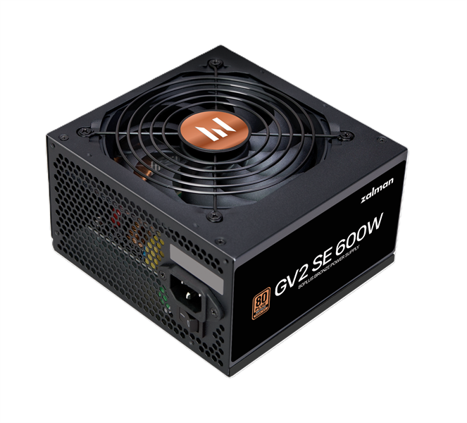 Zalman ZM600-GV2SE, 600W, ATX12V v2.52, APFC, 12cm Fan, 80+ Bronze, Retail