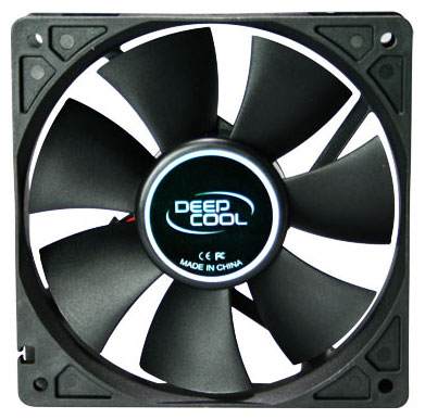 DEEPCOOL Xfan120 120x120x25мм (64шт./кор, пит. от мат.платы и БП, черный, 1300об/мин)  Retail blister (DP-FDC-XF120)