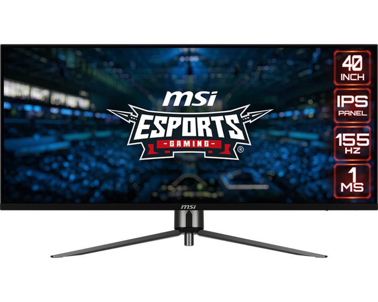 MSI MAG 401QR 40" 21:9 QWQHD(3440x1440) IPS Flat,1ms(MPRT), HDR 400, 1000:1,100M:1,400nit,178/178,2xHDMI 2.0,1xDP 1.4,USB-C,2xUSB 2.0 Type-A,USB 2.0 Type-B Tilt,VESA,155HZ,Black,1y war-ty