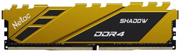 Netac Shadow 8GB DDR4-3600 (PC4-28800) C18 18-22-22-42 1.35V XMP Memory module (DIMM) Yellow