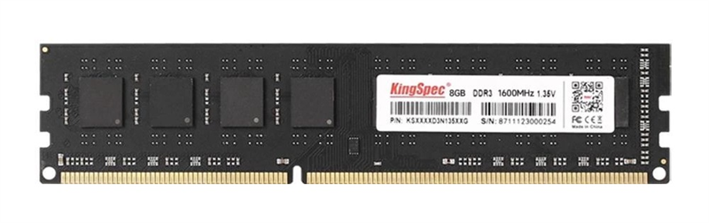 KingSpec DDR3 DIMM 8GB 1600MHz CL11 1x8GB 1.35V 240-pin