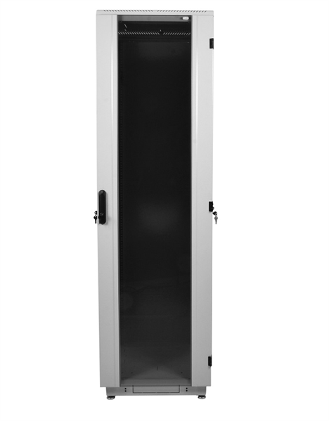 ЦМО Шкаф телекоммуникационный напольный 42U (800x800) дверь стекло, цвет черный