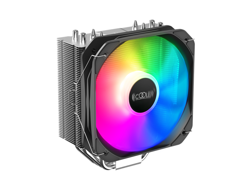 PCCooler Paladin 400 ARGB S115X/1200/1700/AM4 (20 шт/кор, TDP 200W, 130mm PWM ARGB FAN, 4 тепловые трубки 6мм, 800-1600RPM, 18-28,6dBa)