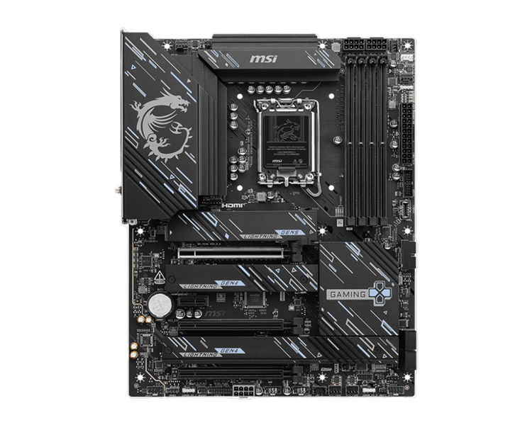 MSI Z890 GAMING PLUS WIFI Z890,LGA1851,4DDR5,3PCI-Ex16,1PCI-Ex1,4M.2 ,1USB4, 1USB3.2 Gen2 X2