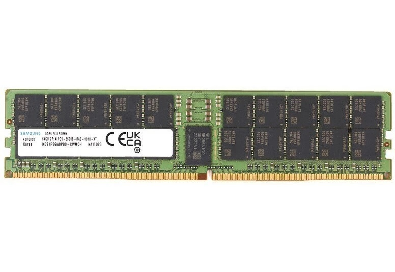 Samsung DDR5  128GB RDIMM 5600 Mbps (2Rx4) ECC Reg 1.1V (M321RAJA0MB0-CWM) 1 year, OEM