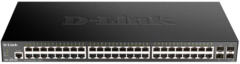D-Link Управляемый L2 коммутатор, 48x1000Base-T, 4х10GBase-X SFP+, CLI, консольный порт RJ-45