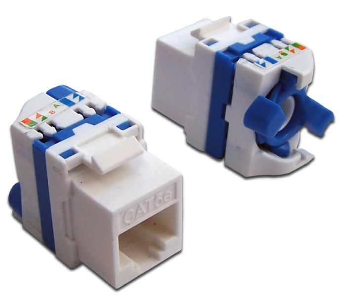 Модуль Keystone ToolLess, RJ45, неэкранированный, кат.5E, без шторки, 180 градусов, белый