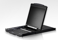 ATEN 19" 16-Port PS/2-USB VGA Dual Rail LCD KVM Switch