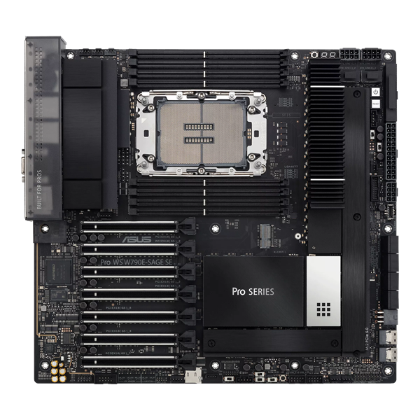 ASUS PRO WS W790E-SAGE SE, Intel® W790, 8*DDR5, 8*SATA, 3*M.2, 2 x SlimSAS, 5*USB 3.2, 2*USB 2.0,Type-C, 11*PCIx16, VGA, CEB; 90MB1C20-M0EAY0