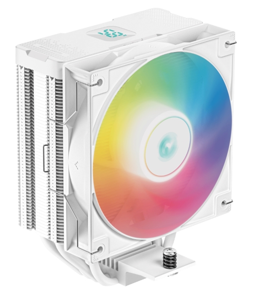 DEEPCOOL AG400 DIGITAL WH ARGB LGA1700/1200/115X/AM5/AM4 (9шт/кор, TDP 220W, PWM, ARGB Fan 120mm, 4 тепл. трубки, белый) RET