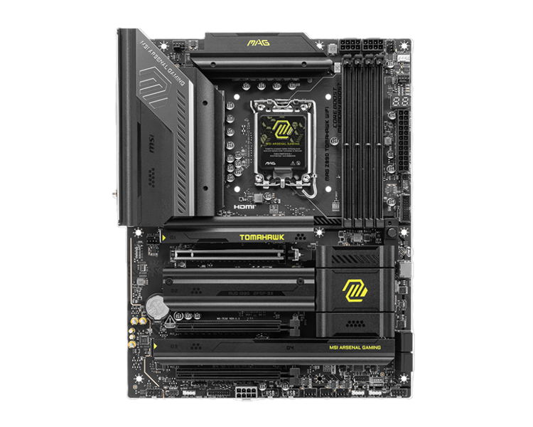 MSI MAG Z890 TOMAHAWK WIFI MAG Z890 TOMAHAWK WIFI, Z890, LGA1851, 4DDR5, 3PCIEx16,4M.2,4SATA3,2USB 4,1USB3.2 Gen2X2