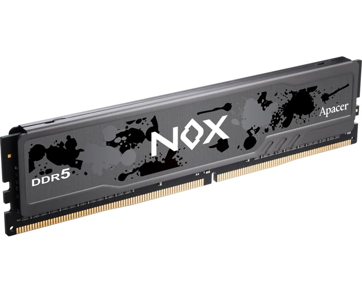 Apacer  DDR5  16GB  5200MHz DIMM NOX Black Gaming Memory (PC5-41600) CL40 1.25V (Retail) 2048*8  Heat Sink (Retail) 3 years (AH5U16G52C522MBAA-1)