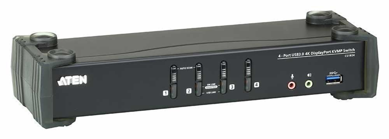 ATEN 4P USB 4K DP/F. Audio KVMP/USB3.0 Switch