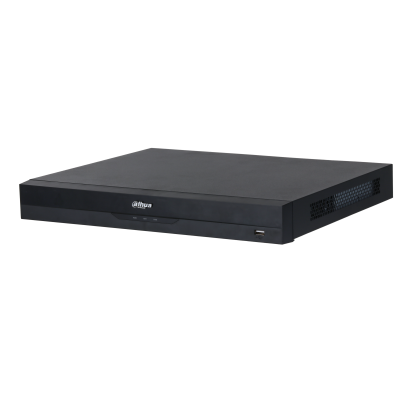 DAHUA 8-канальный IP-видеорегистратор c PoE, 4K, H.265+ и ИИ Входящий поток до 384Мбит/с; сжатие: H.265+, H.265, H.264+, H.264, MJPEG; разрешение записи до 32Мп; накопители: 2 SATA III до 16Тбайт; вос