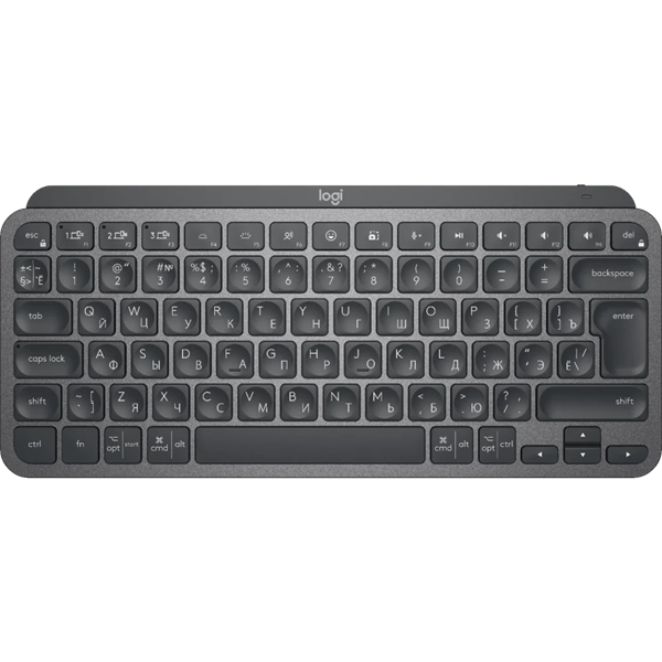 Logitech Wireless MX Keys Mini, Bluetooth, GRAPHITE, Rus/Eng, [920-010501]