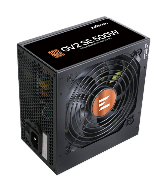 Zalman ZM500-GV2SE, 500W, ATX12V v2.52, APFC, 12cm Fan, 80+ Bronze, Retail
