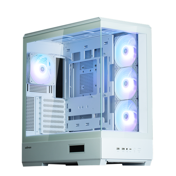 ZALMAN P50 DS, ATX, WHITE, WINDOW, 2x3.5", 3x2.5", 1xUSB TYPE-C, 2xUSB3.0, SIDE 3x120mm ARGB, REAR 1x120mm ARGB